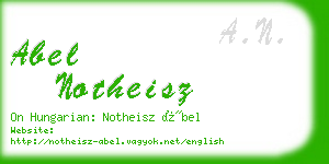 abel notheisz business card